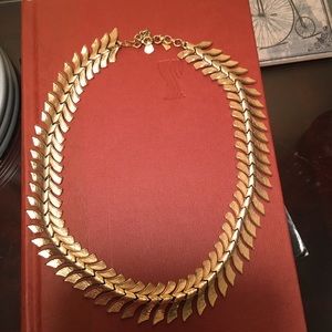 Gold Tone Collar Necklace & Bracelet Set